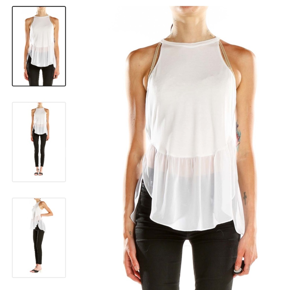 BCBG white tank top
